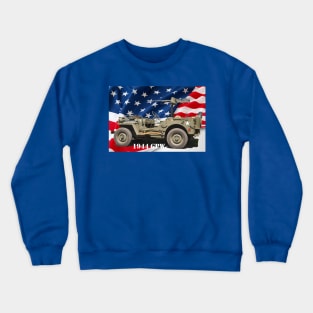 1944 GPW w/American flag background; white text Crewneck Sweatshirt